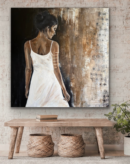 "Stille styrke" 100 x 100 x 4 cm