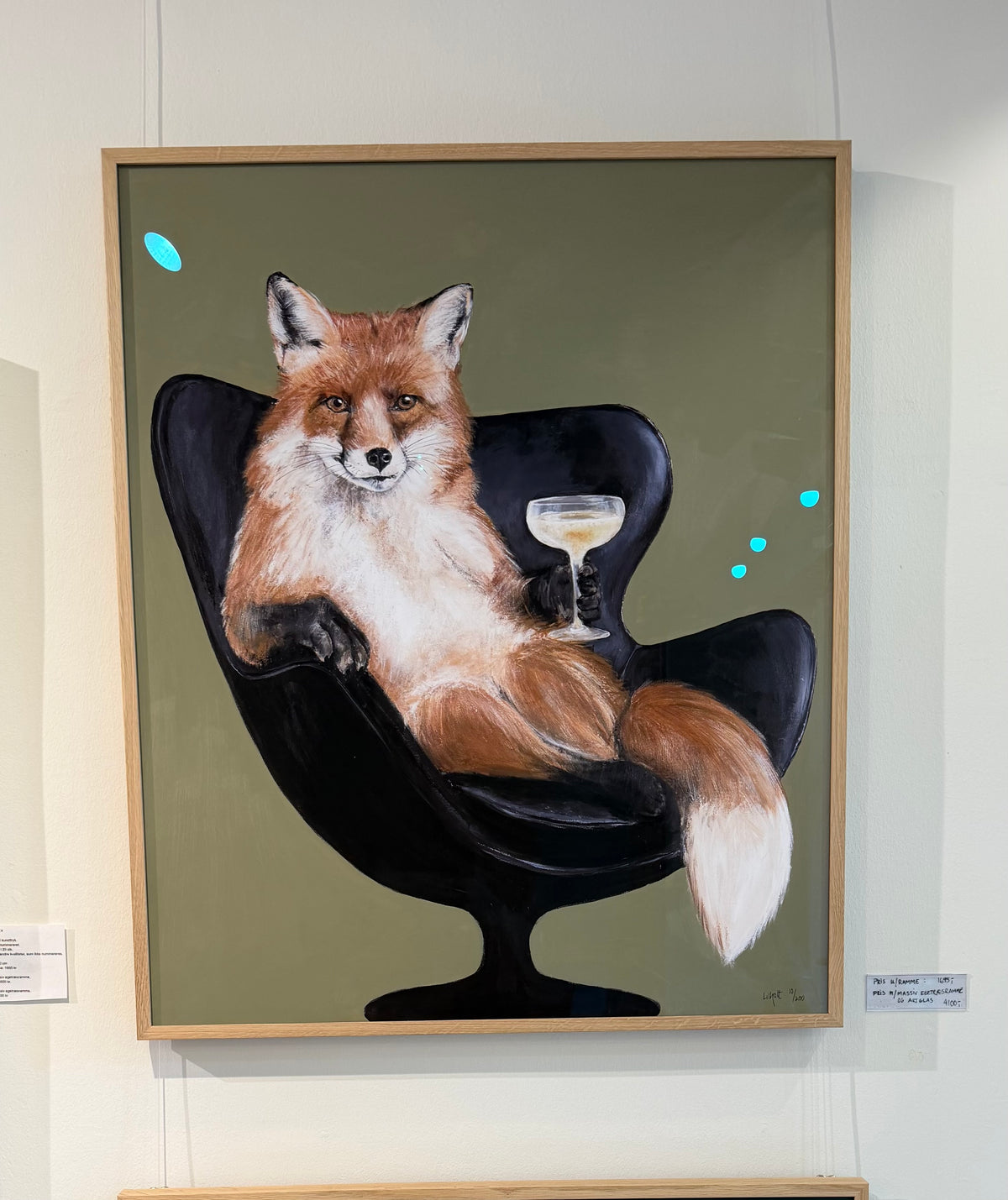 "Bobler og rævestreger" str. 75 x 90 cm