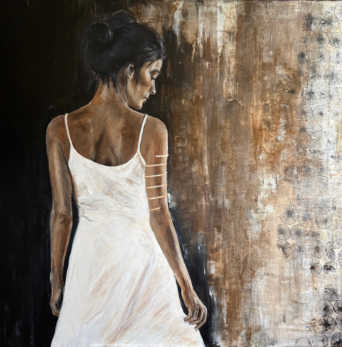 "Stille styrke" 100 x 100 x 4 cm