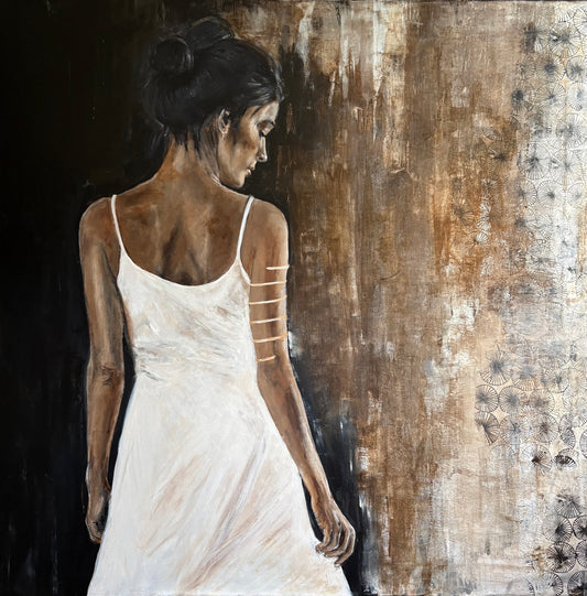 "Stille styrke" 100 x 100 x 4 cm
