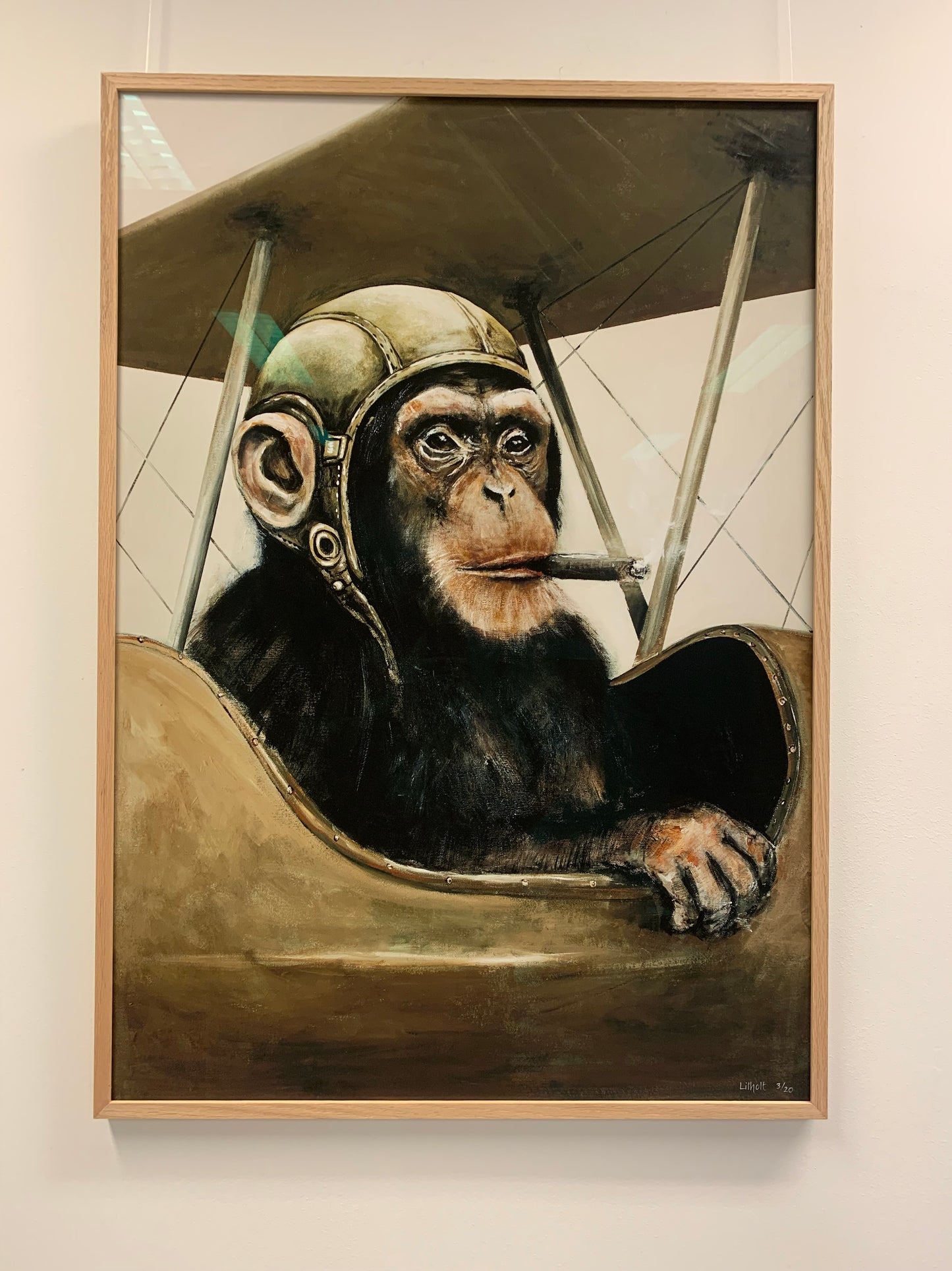 Flyvende Chimpanse 70 x 100 cm