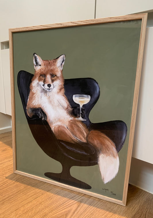 Bobler og rævestreger 40 x 50 cm