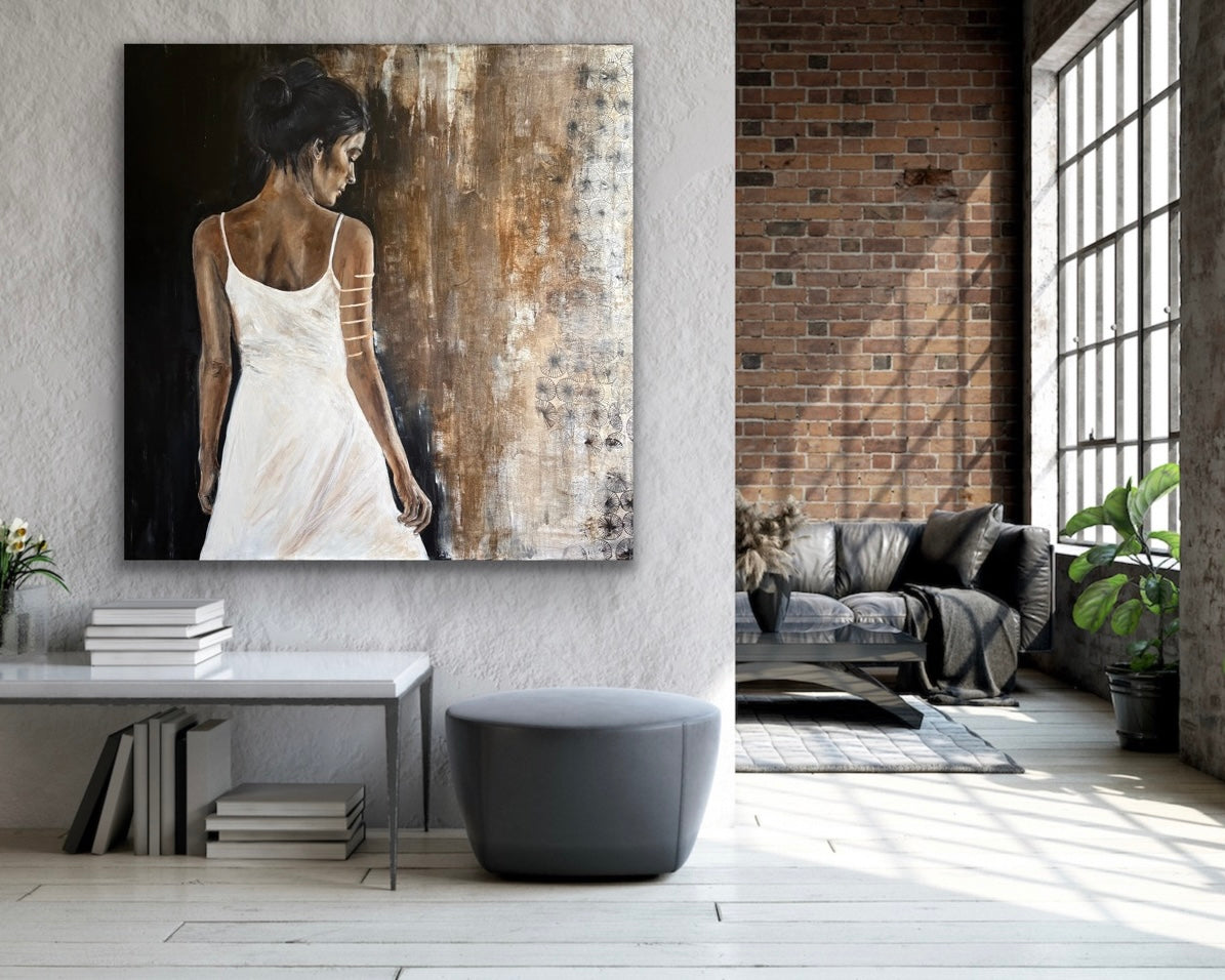 "Stille styrke" 100 x 100 x 4 cm